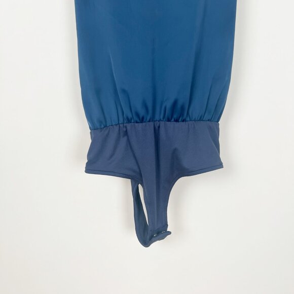 Anthropologie L'Academie Silky Zadie Bodysuit Blouse Tank Top Shirt Draped Sexy - Picture 9 of 13